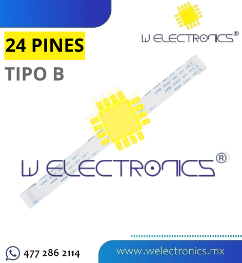 [FLE-124] CABLE FLEXIBLE DE 24 PINES 20CM 0.5MM TIPO B