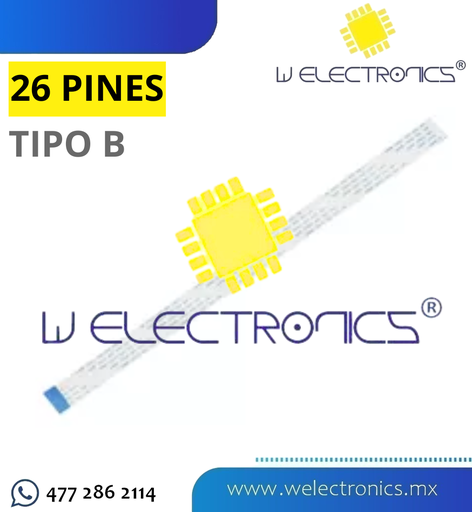 [FLE-126] CABLE FLEXIBLE DE 26 PINES 20CM 0.5MM TIPO B
