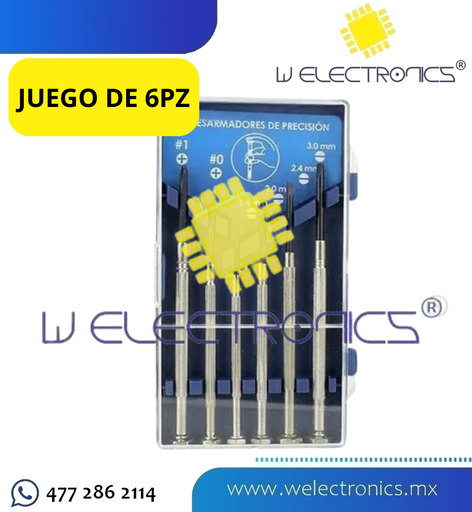 [310-021] JUEGO DE 6 DESARMADORES DE PRECISION