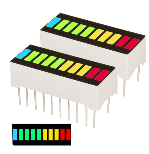 [MOD0140] DISPLAY GRÁFICA BARRA MULTICOLOR LED 10 SEGMENTOS