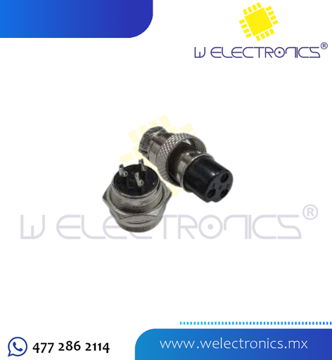 [705-679] CONECTOR  PARA MICROFONO MACHO-HEMBRA 3 PINES MEDIANO