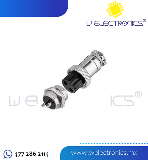 [705-675] CONECTOR  PARA MICROFONO MACHO-HEMBRA 2 PINES CHICO