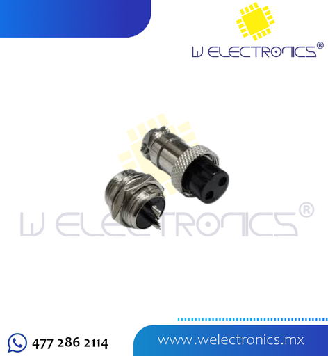 [705-678] CONECTOR  PARA MICROFONO MACHO-HEMBRA 2 PINES CHICO (copia)