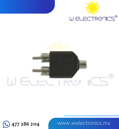 [705-025] ADAPTADOR 2 PLUG RCA A JACK RCA