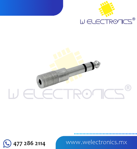 [705-047] ADAPTADOR JACK 3.5  ST A PLUG 6.3 ST METALICO
