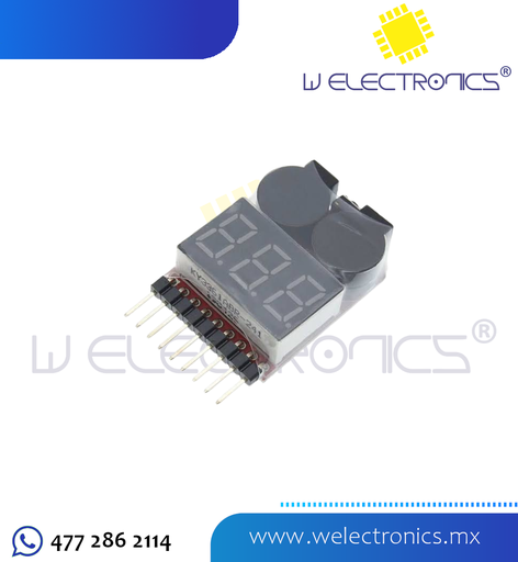[MOD0161] MEDIDOR DE VOLTAJE LIPO/LI-ION/FE RC 1-8S