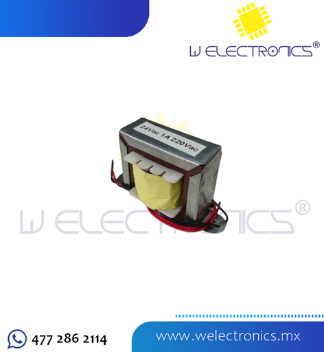 [24V1A220] TRANSFORMADOR DE VOLTAJE 24VAC 1A CON TAP CENTRAL (copia)