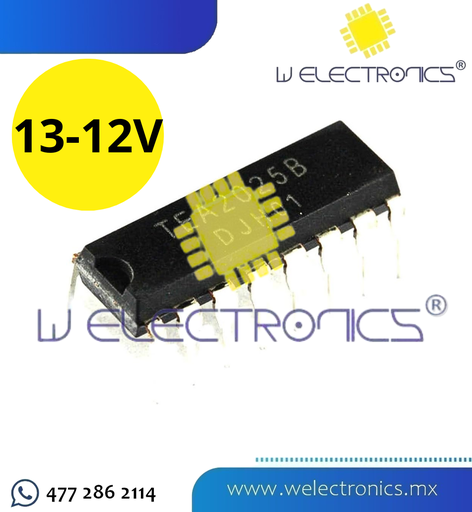 [TEA2025] TEA2025 AMPLIFICADOR DE AUDIO 3-12V 16PINES