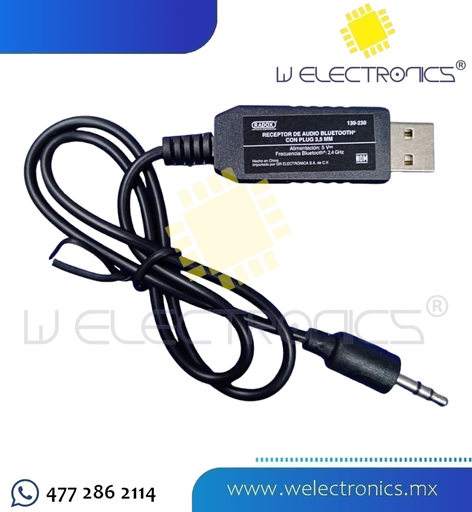 [130-230] RECEPTOR DE AUDIO BLUETOOTH C/PLUG 3.5MM