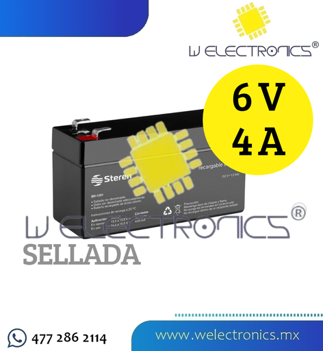 [660-050] BATERIA RECARGABLE SELLADA 6V 4A