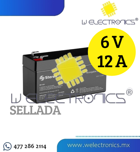 [660-060] BATERIA RECARGABLE SELLADA 6V 12A