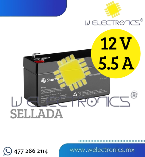 [660-064] BATERIA RECARGABLE SELLADA 12V 5.5A