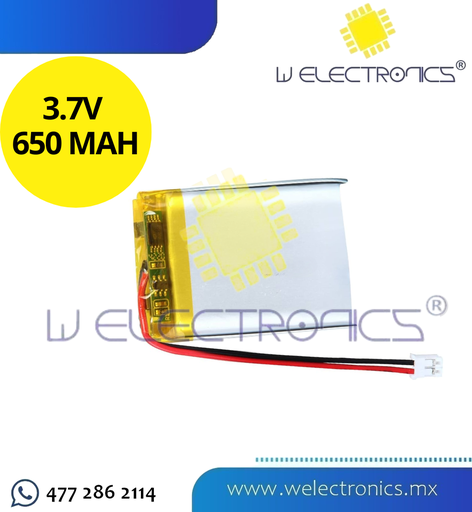[660-475] BATERIA RECARGABLE DE LITIO 3.7V 650 MAH