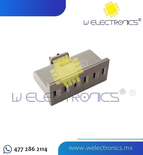 [520-350] ADAPTADOR TOMACORRIENTE DE 3 CONTACTOS