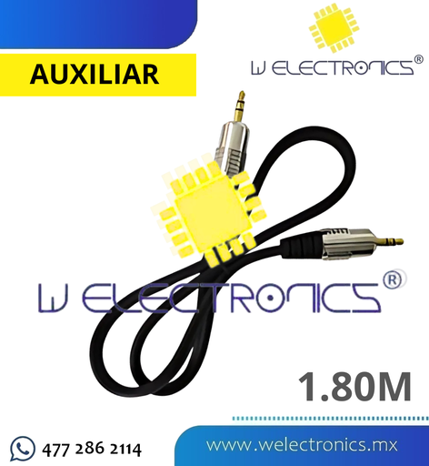 [081-036] CABLE AUXILIAR 3.5 ST 1.80M ORO