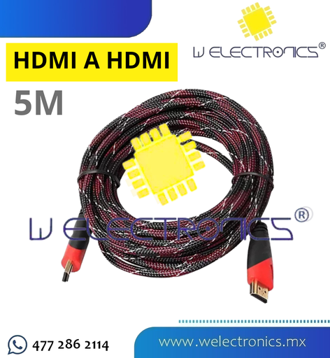 [081-672] CABLE HDMI A HDMI CON DOBLE FILTRO 5M