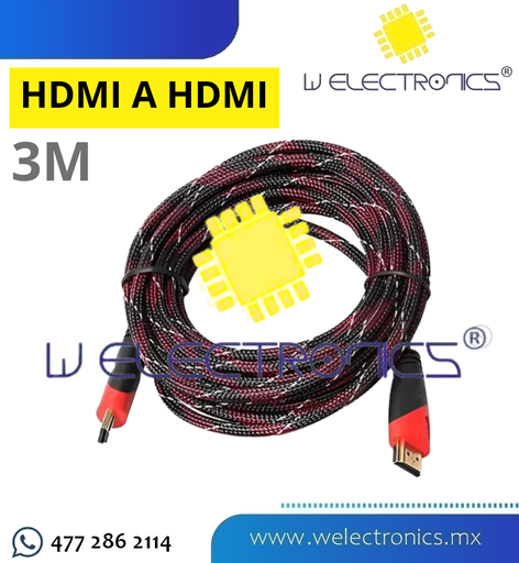 [081-675] CABLE HDMI A HDMI CON DOBLE FILTRO DE 3M