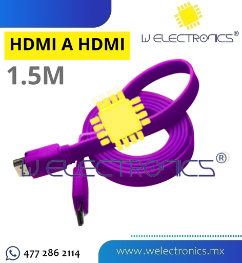 [081-698] CABLE HDMI 1.5M MORADO