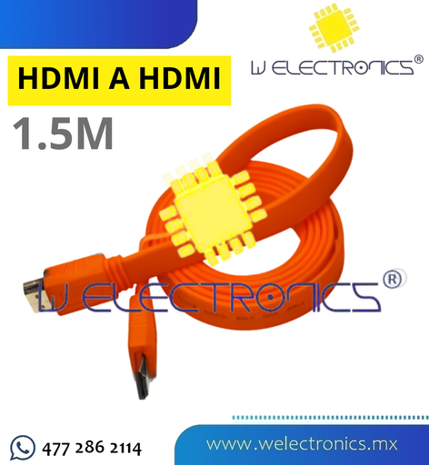 [081-699] CABLE HDMI 1.5M NARANJA