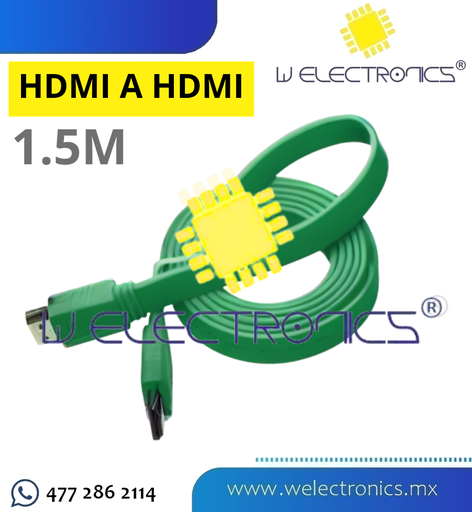 [081-702] CABLE HDMI 1.5M VERDE