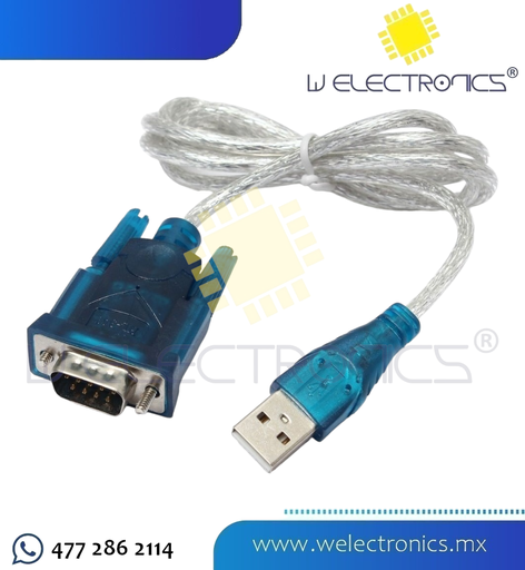 [CAUSB23] CONECTOR CON CABLE SERIAL USB 2.0 A RS232