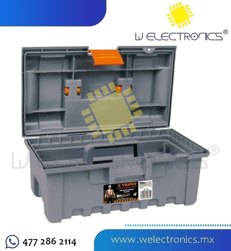 [19855] CAJA GRIS P/HERRAMIENTA AMPLIA 14"