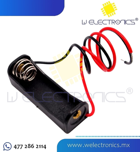 [660-302] PORTA PILA "AA" CON CABLE