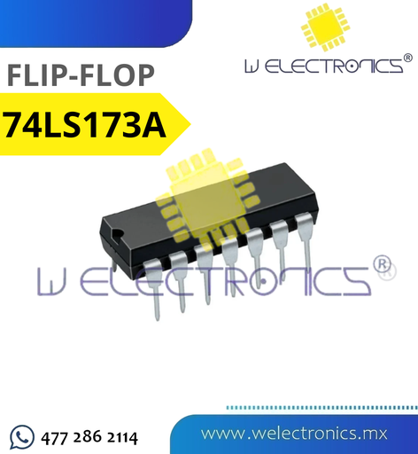 [CIR0173] 74LS173A FLIP-FLOP TIPO D DE 4 BITS CON 3 SALIDAS