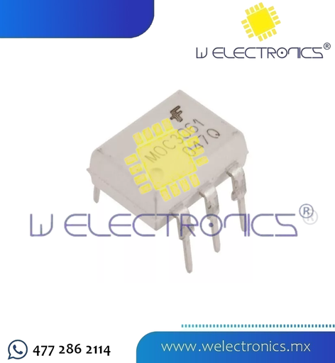 [CIR3061] MOC3061 OPTO CON TRIAC Y CRUCE POR CERO 600V