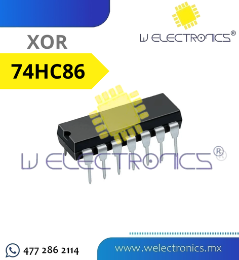 [CIR7486] 74HC86 4 COMPUERTAS XOR DE 2 ENTRADAS