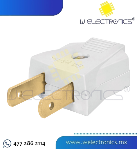 [46209] CLAVIJA 120V BLANCA CON TORNILLO