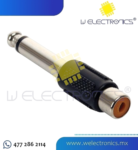 [705-030] ADAPTADOR JACK RCA A PLUG 6.3 MONO