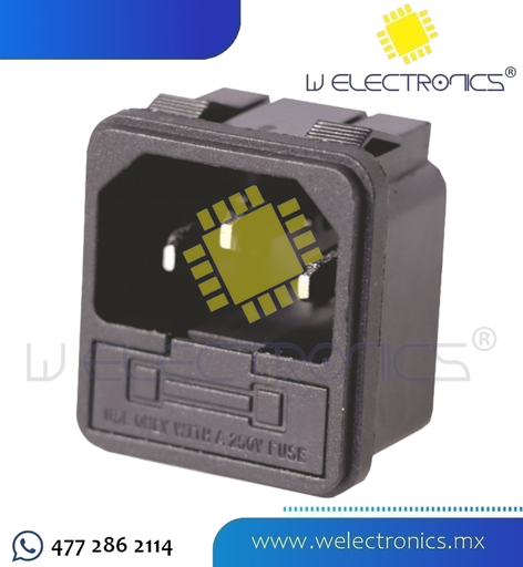 [705-331] CONECTOR TOMA DE CORRIENTE CON PORTAFUSIBLE